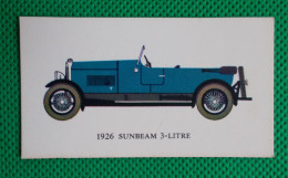 Trading Card - Mobil Vintage Cars - (6,8 X 3,8 Cm) - 1926 Sunbeam 3 Litre - N° 9 - Engine