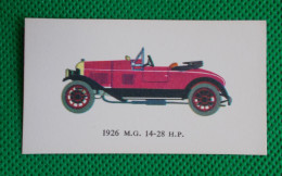 Trading Card - Mobil Vintage Cars - (6,8 X 3,8 Cm) - 1926 MG 14-28 HP - N° 8 - Engine