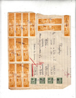 ITALIA 1944 - Documento Con  N° 16  Francobolli  "Imposta Sull'entrata"-.- - Fiscale Zegels