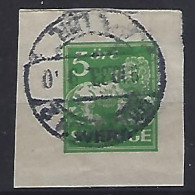 Sweden 1921-36  Lion (o) Mi.175 (cut Out From Letter) - Sonstige & Ohne Zuordnung