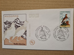 ANDORRE  LA VIEILLE  FDC 1979 PERDRIX BLANCHES - Briefe U. Dokumente