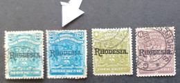 RHODESIA 1909 ISSUE FOR THE BRITISH SOUTH AFRICA COMPANY TERRITORY OVERPRINTED RHODESIA CAT 103-105-106+ ERROR - Northern Rhodesia (...-1963)