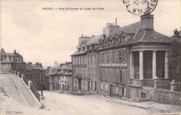 FRANCE - 12 - RODEZ - Rue St Cyrice Et Lycée De Filles - Carte Postale Ancienne - Rodez