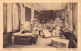 Métiers - Artisanat - Emballage - La Fabrication Des Tissus - Carte Postale Ancienne - Artisanat