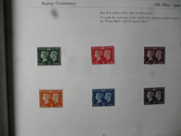 GREAT BRITAIN SG 479-84 CENTENARY OF ADHESIVE STAMPS (1940) - ....-1951 Vor Elizabeth II.