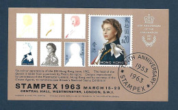 Hong Kong - Exposition Stampex 1963 - 10 ème Anniversaire Du Couronnement D'Elisabeth II - Ungebraucht