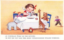 HUMOUR - Illustration - Repas D'un Enfant Avec Ses Jouets - Carte Postale Ancienne - Humor