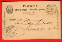 NBB-18  Carte Postale Ganzsache 5 Ct. Cachet Villars Sur Glane Et Estavayer-le-lac 1905  Fabrique Buchs - Stamped Stationery