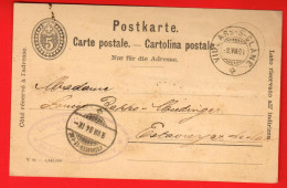 NBB-20 Carte Postale Ganzsache 5 Ct. Cachet Villars-sur-Glane Et Estavayer-le-lac 1904 Fabrique Buchs - Entiers Postaux