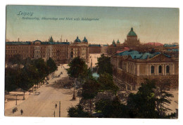 Allemagne--LEIPZIG --1907--Rathausring Minervaloge Und Blick Aufs Reichsgericht..colorisée..timbre..cachet - Leipzig