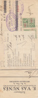 Rekening 13 Nov 1936 Van E. Vas Nunes Brussel Voor Gebr. Kok Scheepswerf Muiden Met Fiscaalzegels - Steuermarken