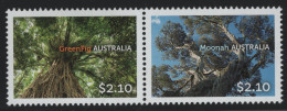 Australia 2015 MNH Sc 4269a $2.10 Green Fig, Moonah Trees Pair - Mint Stamps