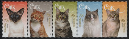 Australia 2015 MNH Sc 4292a 70c Domestic Cats Strip - Mint Stamps