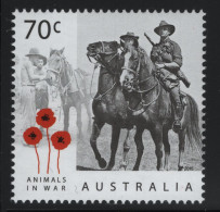 Australia 2015 MNH Sc 4376 70c Soldiers, Horses Animals In War - Mint Stamps