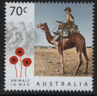 Australia 2015 MNH Sc 4378 70c Soldiers, Camels Animals In War - Mint Stamps