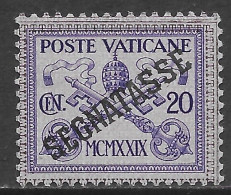 Vaticano Vatican 1931 Segnatasse Conciliazione Soprastampato C20 Sa N.S3 Nuovo MH * - Segnatasse