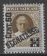 Vaticano Vatican 1931 Segnatasse Conciliazione Soprastampato C60 Su L2 Sa N.S5 Nuovo MH * - Taxes