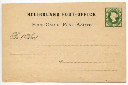 Heligoland 19th Century Mint 3f. / 5pf. Queen Victoria Postal Card - Heligoland (1867-1890)