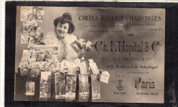 Maison D'Editions CARTES POSTALES ILLUSTREES Ch L'HOPITAL Bld De Sépastopol PARIS - Shopkeepers