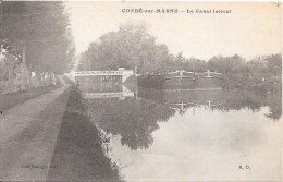 CONDÉ-sur-MARNE - Le Canal Latéral (avec Ses Péniches) - Péniches