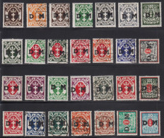 1921-1925. DANZIG. Dienstmarke.  Selection With 28 Stamps Cancelled Or Hinged. Several Luxus Cancels.  - JF531940 - Dienstzegels