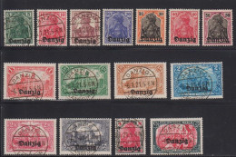 1920. DANZIG. Complete Set Of This Fine First Issue. All Mark Values With Luxus Cancels DANZ... (MICHEL 1-15) - JF531941 - Other & Unclassified