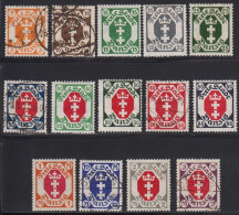 1921. DANZIG. Complete Set Of Kleines Staatswappen, 6 Values Cancelled Including 3 M, The... (MICHEL 73 - 86) - JF531947 - Altri & Non Classificati