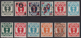 1922-1923. DANZIG. Selection  Of Kleines Staatswappen, 3 Cancelled, Most Of The Other Without Gum.  - JF531954 - Sonstige & Ohne Zuordnung