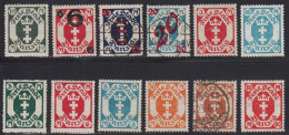 1922-1923. DANZIG. Selection  Of Kleines Staatswappen, 3 Cancelled, Most Of The Other Without Gum.  - JF531954 - Autres & Non Classés