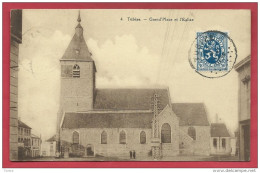 Tubize - Grand'Place Et L'Eglise - 1934 ( Voir Verso ) - Tubize