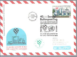 POSTMARKET 1989  BALLONPOST  FLUG - Lettres & Documents