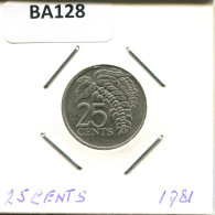 25 CENTS 1981 TRINIDAD AND TOBAGO Münze #BA128.D - Trinidad En Tobago