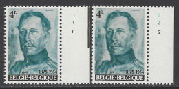 Belgique - 1974 - COB 1704 ** (MNH) - Planches 1 Et 2, Série Complète - 1971-1980