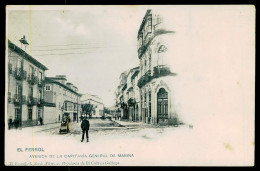 EL FERROL - Avenida De La Capitanía General De Marina ( Ed. Papeleria De El Correo Gallego- I Serie Nº 2) Carte Postale - La Coruña