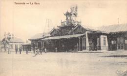 BELGIQUE - TERMONDE - La Gare - Carte Postale Ancienne - Otros & Sin Clasificación