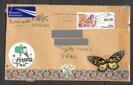 Ireland Cover With Art ATM Sent To Peru - Used Stamps