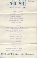 TERRASS'HOTEL PARIS MONTMARTRE Menu Du 11 Sept. 1948 - Menus