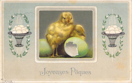 Pâques - Eclosion D'un Oeuf - Poussin - Illustration Non Signée - Carte Postale Ancienne - Easter