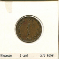 1 CENT 1970 RHODÉSIE RHODESIA Pièce #AS038.F - Rhodesië