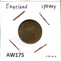 NEW PENNY 1973 UK GRANDE-BRETAGNE GREAT BRITAIN Pièce #AW175.F - 1 Penny & 1 New Penny