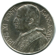 10 LIRE 1935 VATICAN Pièce Pius XI (1922-1939) ARGENT #AH305.16.F - Vatican