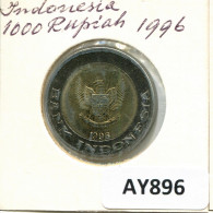1000 RUPIAH 1996 INDONÉSIE INDONESIA BIMETALLIC Pièce #AY896.F - Indonésie