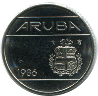 10 CENTS 1986 ARUBA Coin (From BU Mint Set) #AH076.U - Aruba