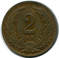 2 FILLER 1908 HUNGARY Coin #AY251.2.U - Hongrie