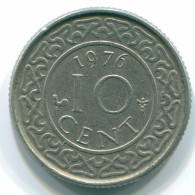 10 CENTS 1976 SURINAME Nickel Coin #S13301.U - Surinam 1975 - ...