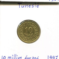10 MILLIMES 1997 TUNISIA Coin #AP820.2.U - Tunisie
