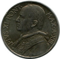 10 LIRE 1934 VATICAN Coin Pius XI (1922-1939) Silver #AH306.16.U - Vatican