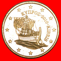 * GREECE (2008-2022): CYPRUS  50 EURO CENTS 2010 SHIP NORDIC GOLD MINT LUSTRE! UNCOMMON!  · LOW START! · NO RESERVE!!! - Zypern