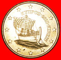 * GREECE (2008-2022): CYPRUS  50 EURO CENTS 2015 SHIP NORDIC GOLD MINT LUSTRE! UNCOMMON!  · LOW START! · NO RESERVE!!! - Cipro