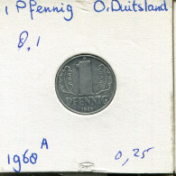 1 PFENNIG 1968 DDR EAST GERMANY Coin #AR754.U - 1 Pfennig